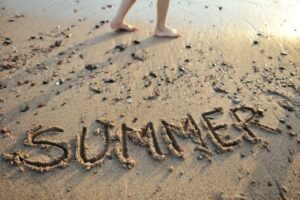 Summer vacation in beach, Maryland