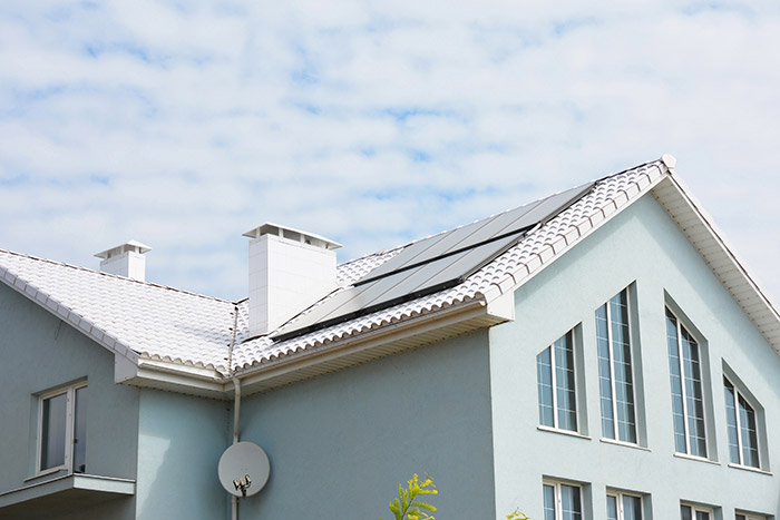A Residence with Solar Panels Installed on the Roof in Glen Burnie, Baltimore, MD