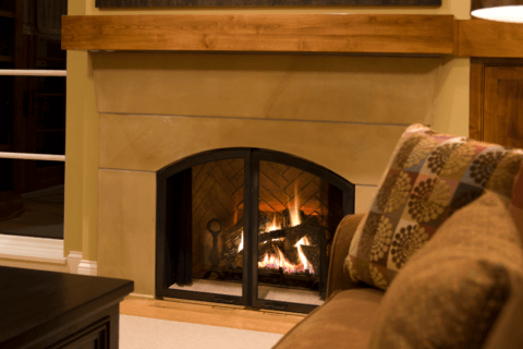They produce more heat with less fuel than a wood-burning fireplace